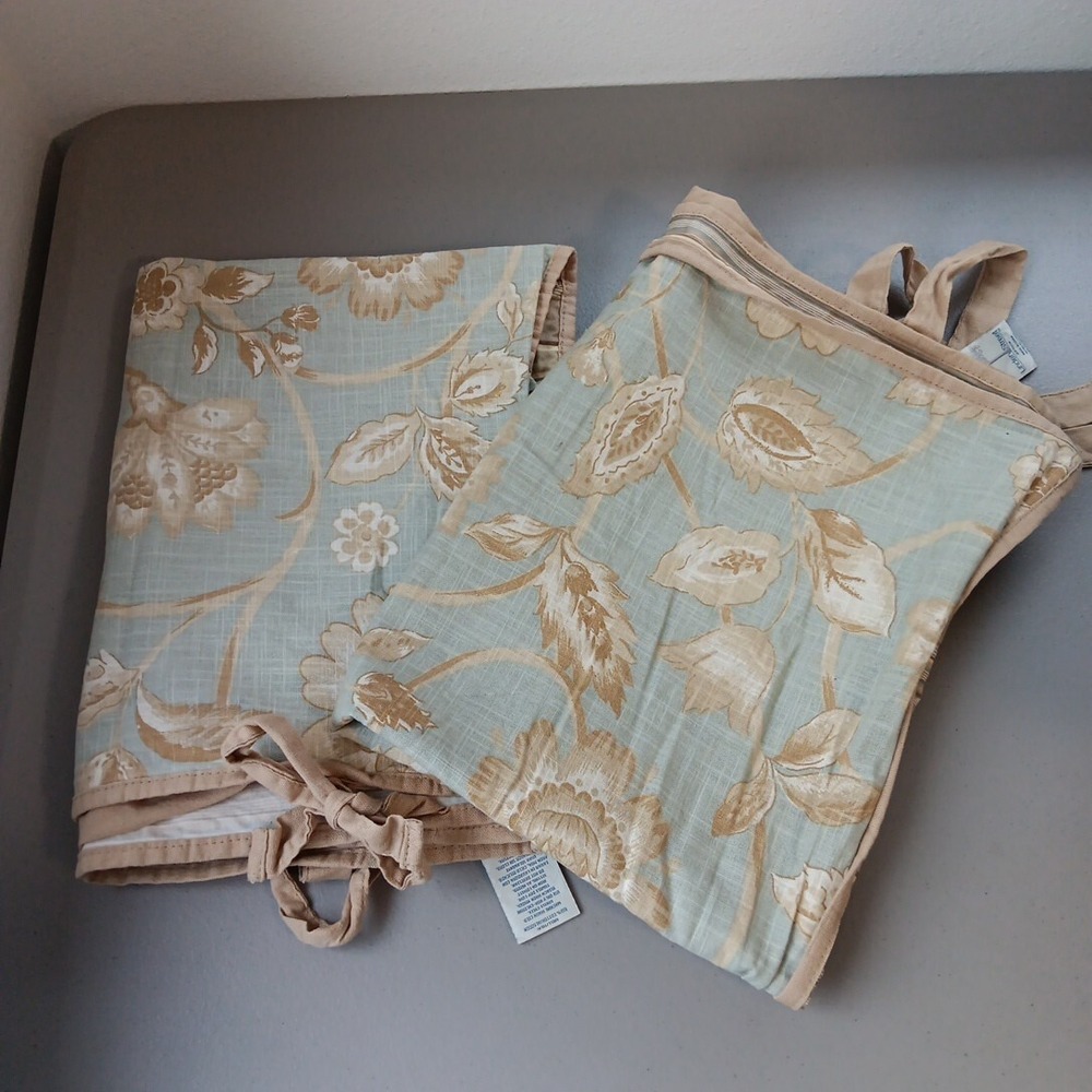 2 Kinden Street JCP Pillowcases Standard Blue Beige Floral Sham Cottagecore Boho